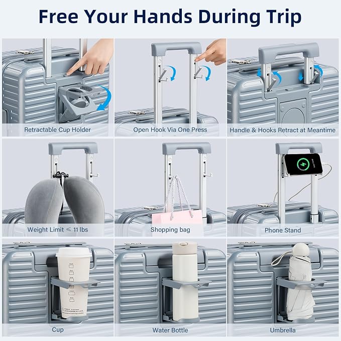 Hard Shell Suitcases Airline Approved 20 Inch Carry on Luggage - Image 2