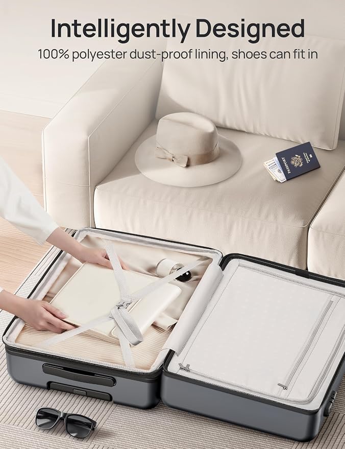 Carry on Luggage 22 X 14 X 9 Airline Approved, 20 Inch Luggage - Image 8