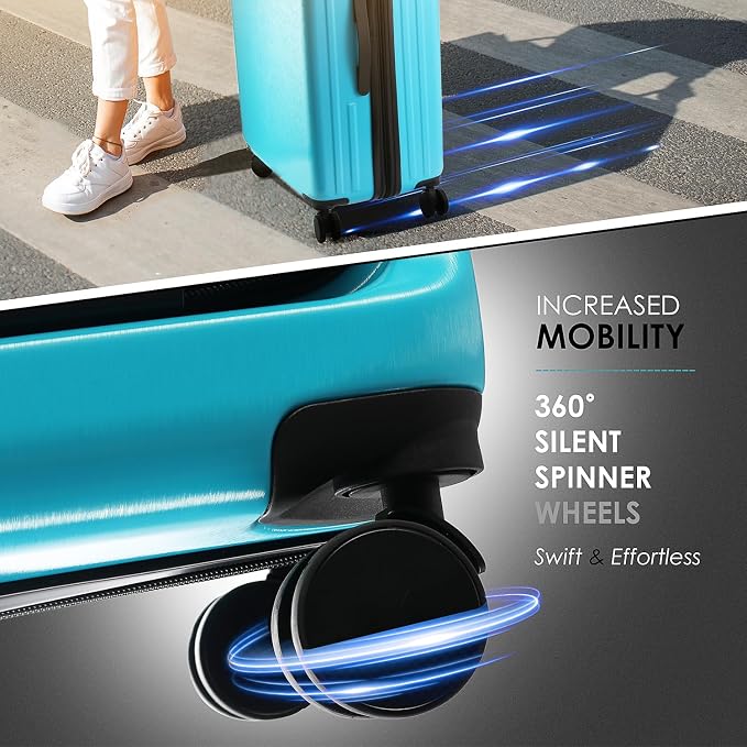 Hard Shell Luggage Sets with Spinner Wheels 4 Piece, Expandable Large Suitcases - Image 6