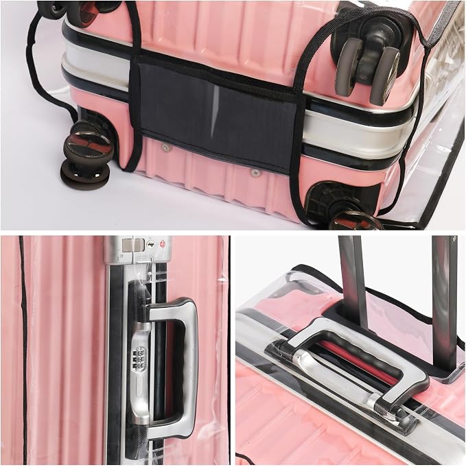 3PCS Clear PVC Suitcase Cover Protectors Transparent Luggage Covers Waterproof - Image 5