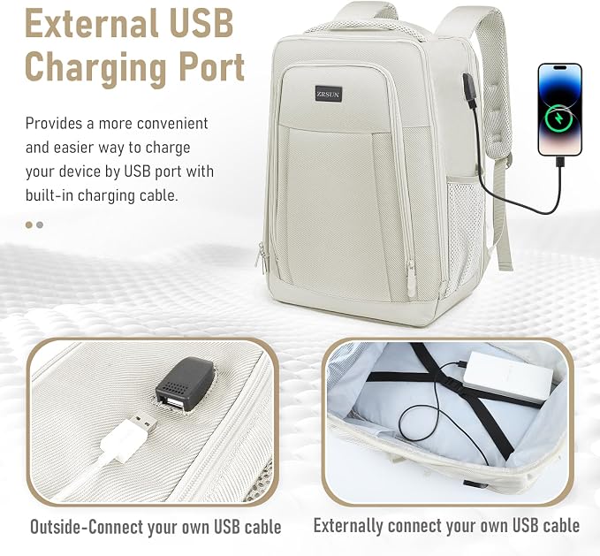 Travel Backpack, Business Anti Theft Slim Sturdy Laptops Backpack - Image 2