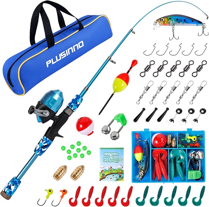 PLUSINNO Kids Fishing Pole by PLUSINNO