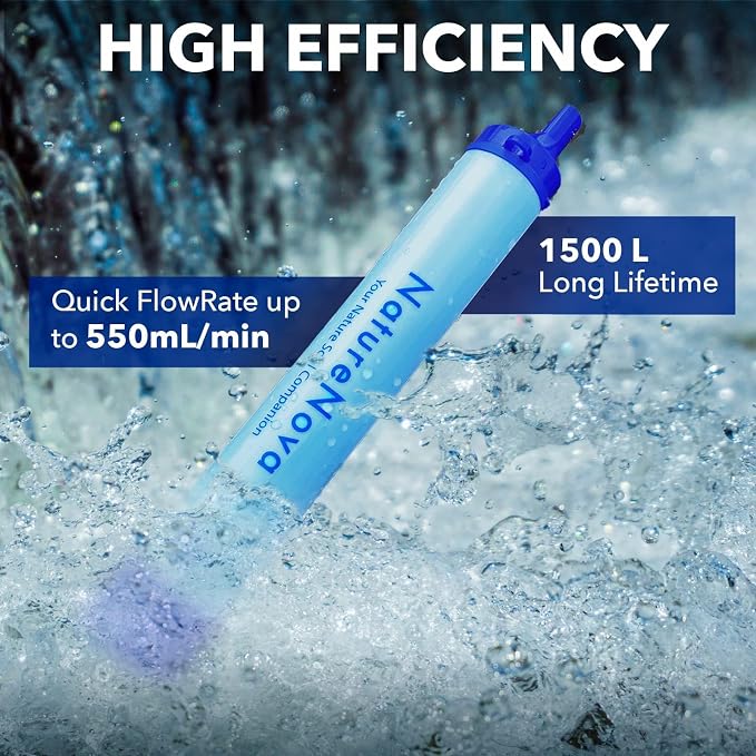 Personal Water Filter Straw Outdoor Portable Filtration Emergency Survival Gear - Image 3