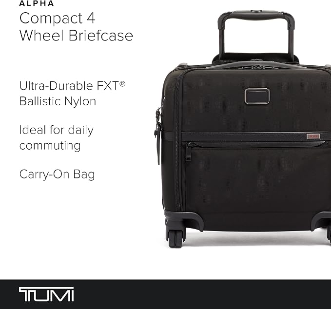 TUMI - Alpha Compact 4 Wheeled Brief - Laptop Bag - Image 2