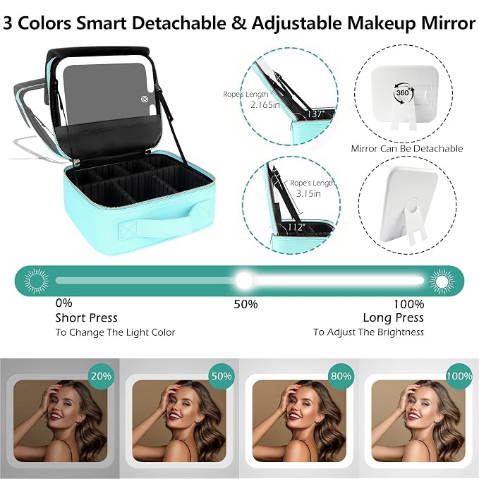 MOMIRA Travel Makeup Bag Cosmetic Bag Makeup Organizer Bag - Image 5
