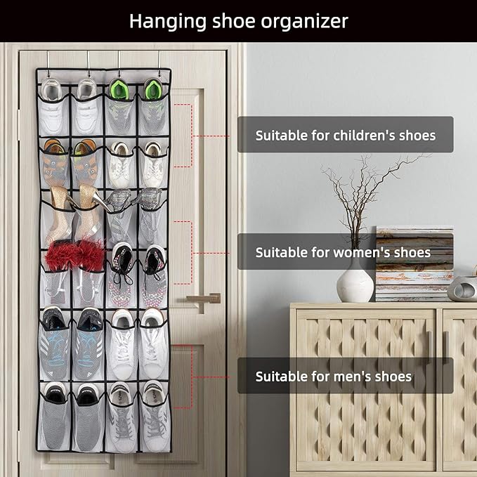 Over The Door Shoe Organizer, Hanging Shoe Organizer - Image 6