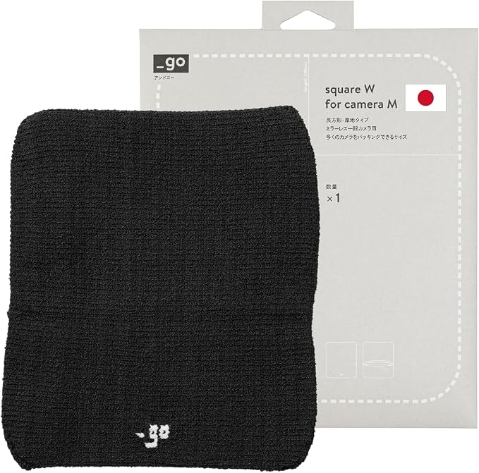 Camera Cover, Square W, Made in Japan, M size, Dark Gray by PACKINGKNIT_GO