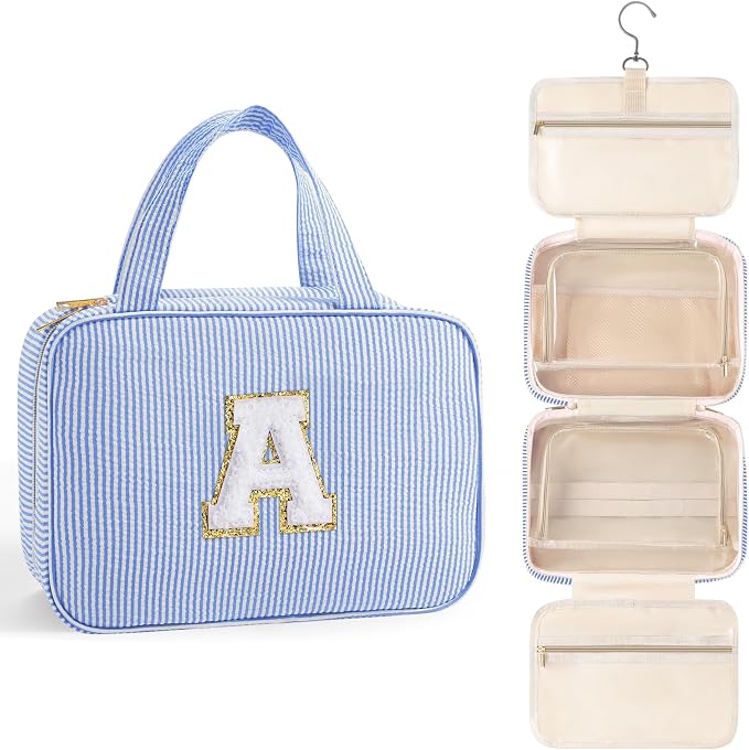 TOPEAST Travel Hanging Toiletry Bag Initial Makeup Bag by TOPEAST