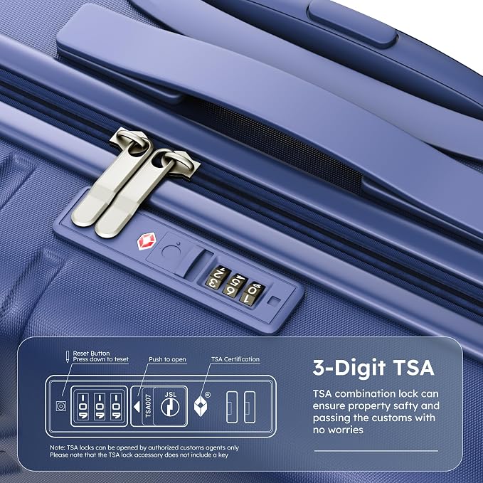 ALPHA CAMP 20-inch Carry On Luggage Airline Approved - Image 6