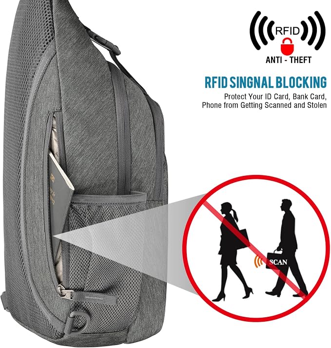 G4Free Sling Bag RFID Blocking Sling Backpack Crossbody Chest Bag Daypack - Image 2