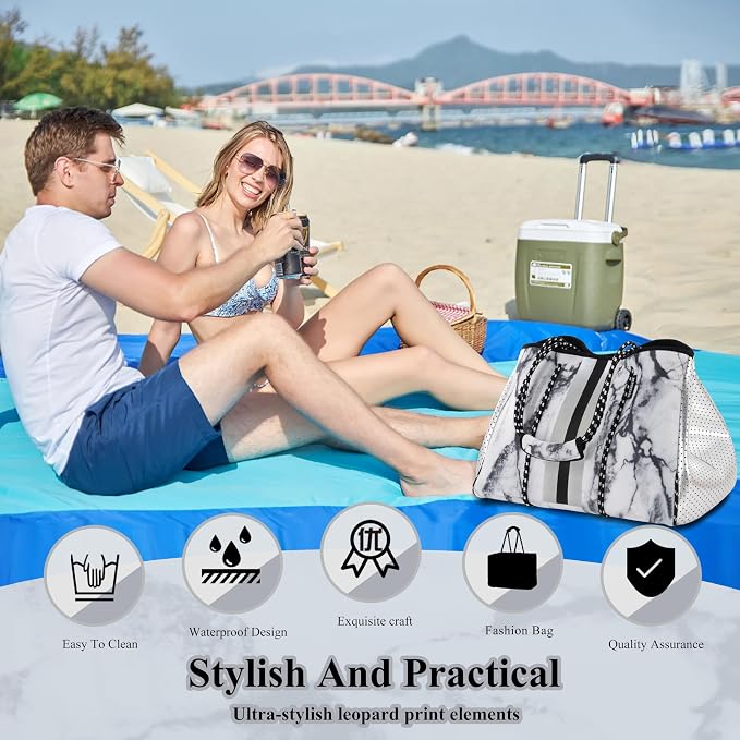 QOGiR Neoprene Multipurpose Beach Bag Tote - Image 5