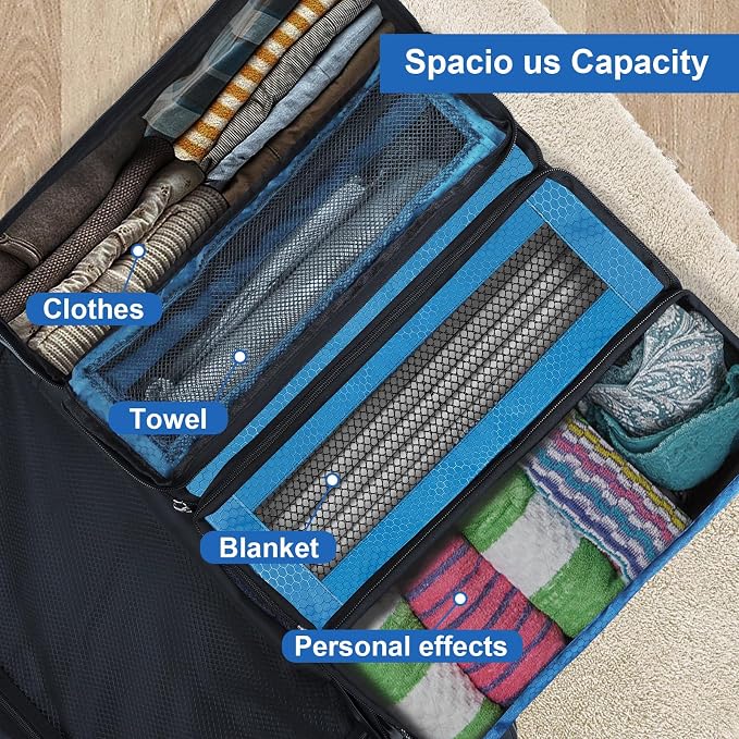 Suitcase Organizer, Travel Luggage Organizer Portable Hanging Travel Shelves - Image 5