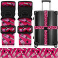 2 Pack Luggage Straps for Suitcases, Adjustable Travel Belt by ZHOMA