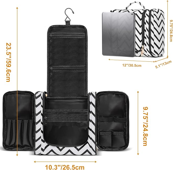 Hanging Travel Toiletry Bag, Large Capacity Cosmetic Travel Toiletry Organizer - Image 5