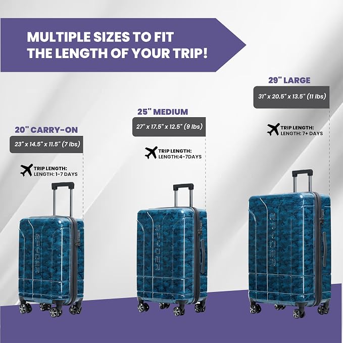 Spyder Matrix 3 Piece Luggage Set - Image 6
