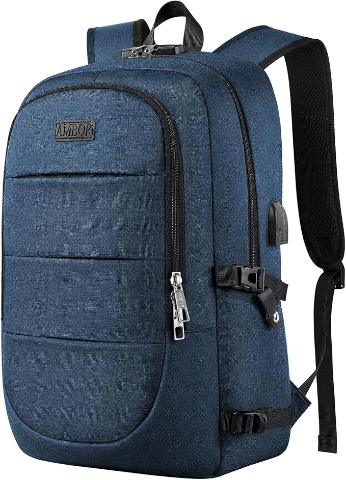 AMBOR 15.6-17.3 Inch Laptop Backpack, Anti Theft Business Travel Backpack by AMBOR