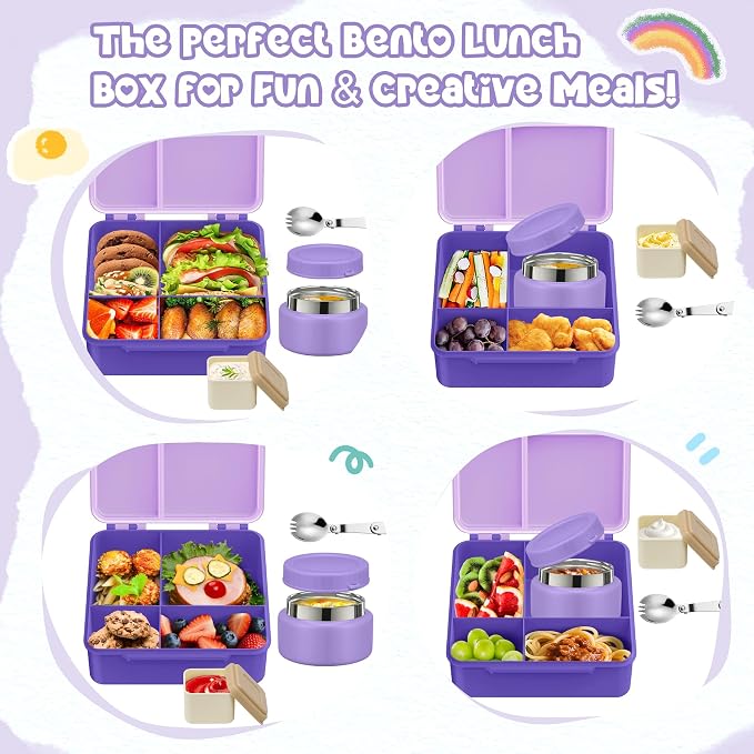 Bento Lunch Box for Kids with 9oz Soup Thermo Leak-Proof Lunch Food Container - Image 5