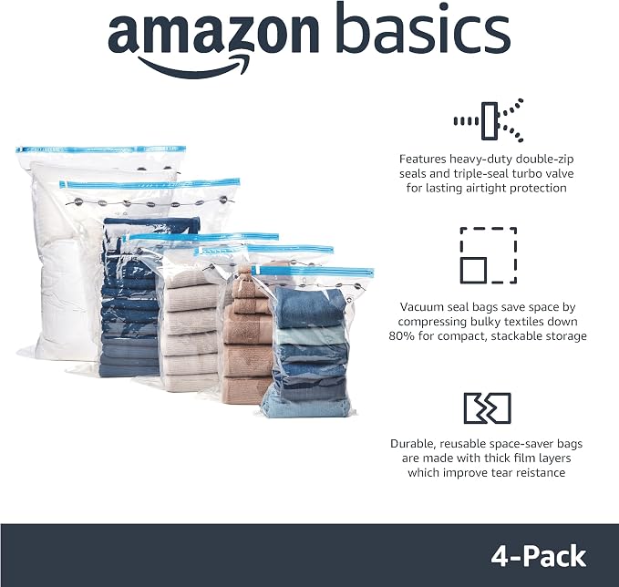 Amazon Basics Vacuum Compression Space Saving Storage Bags - Image 2