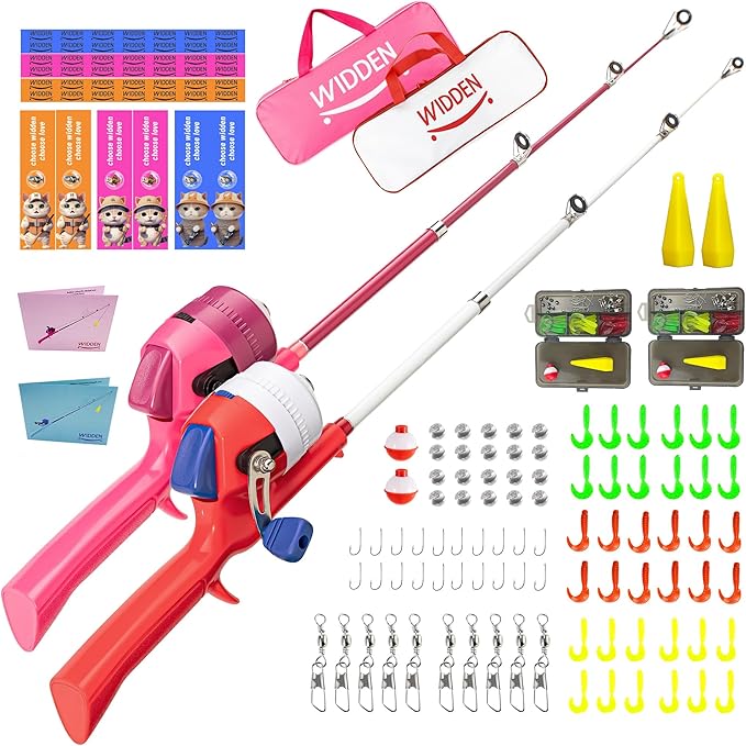 Kids Fishing Pole, Telescopic Fishing Rod, Toddler Collapsible Fishing Rod and by WIDDENKidsFishingPole