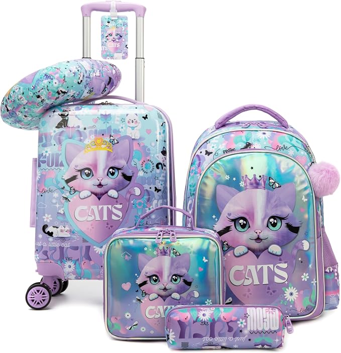 Kid’s Luggage Set 5 Piece Suitcase Set 16’’ Hardside Luggage by Unknown