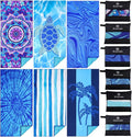 6 Pack Microfiber Thin Lightweight Beach Towel Oversized 71x32 Extra Large Sand by Qinqinamu
