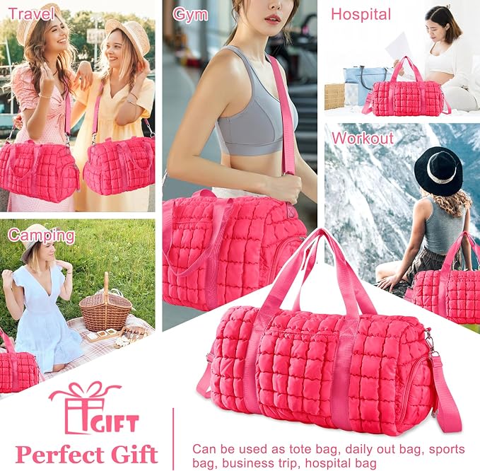 Quilted Travel Duffle Bag Gym Bag - Image 6