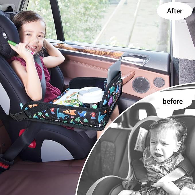 COOLBEBE Kids Travel Tray for Toddler Car Seat, Travel Tray for Airplane - Image 3