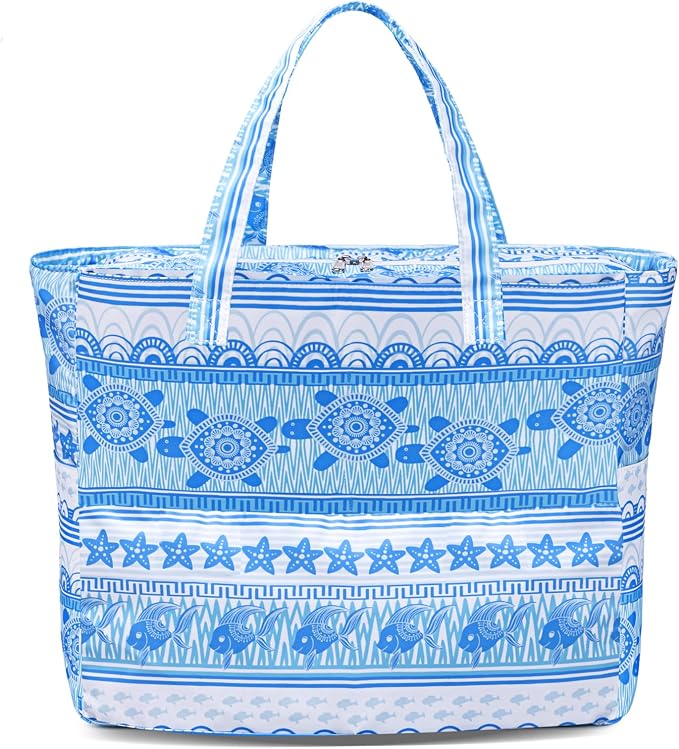 LEDAOU Beach Bag Waterproof Sandproof Women Tote Bag Pool Bag - Image 9