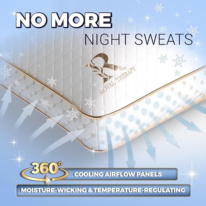 Royal Therapy Queen Memory Foam Pillows 4-Pack - Image 6