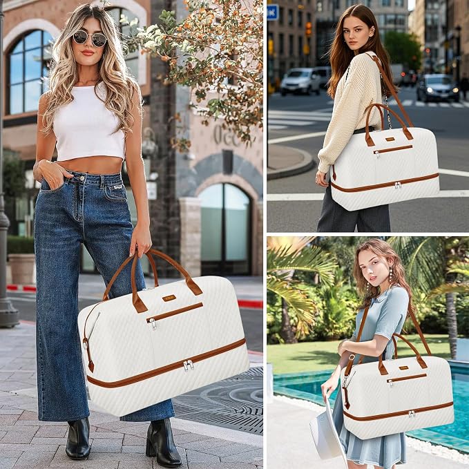 Weekender Bag for Women, Travel Duffel Bag Carry On Overnight Bag - Image 7