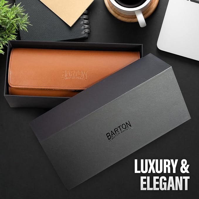 Barton Leather Watch Roll for 3 Watches | Convenient Organizer Case for Travel - Image 6
