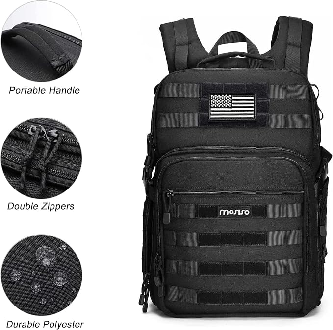 MOSISO Camera Backpack, DSLR/SLR/Mirrorless Tactical Camera Bag Case - Image 5