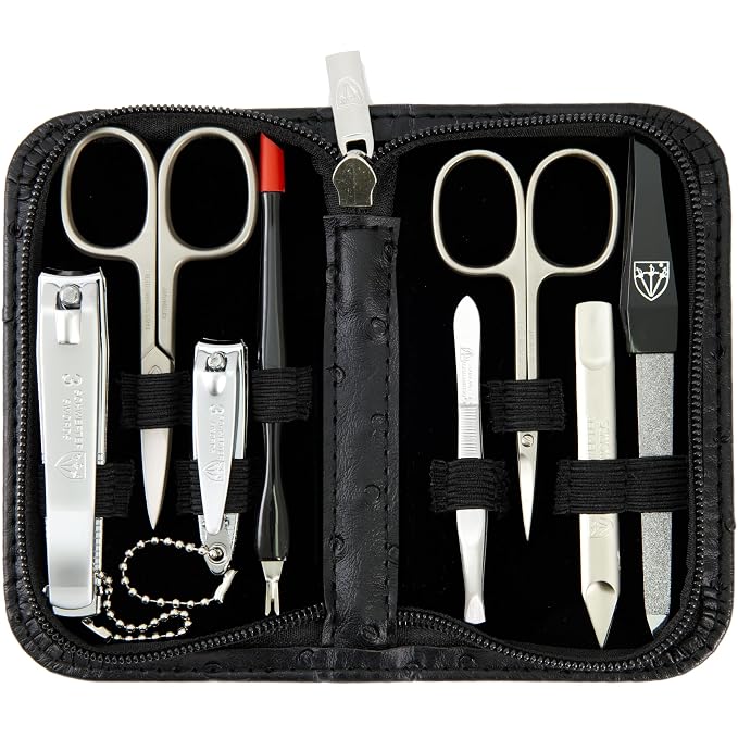 3 Swords Germany – brand quality 8 piece manicure pedicure grooming kit set by 3+Swords+Germany
