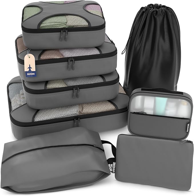 Shacke Premium 8 Packing Cubes Set by Shacke