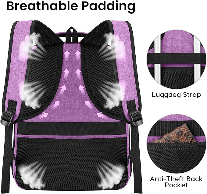 Backpack for Girls Women, School Backpack for Teen Boys, Lightweight Casual - Image 4