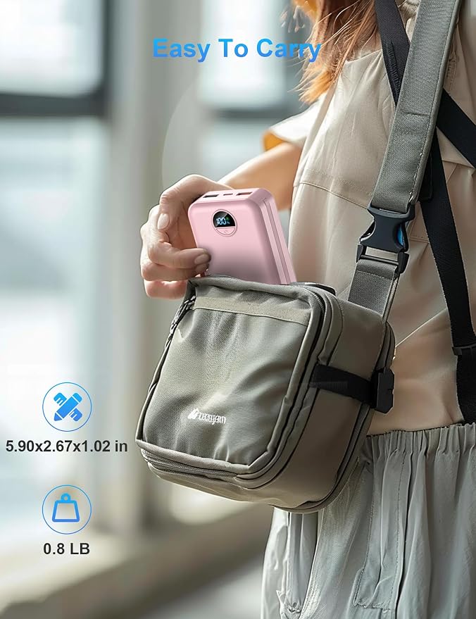 Portable Charger with Wall Plug, 20000mAh USB C Power Bank Fast Charging - Image 8