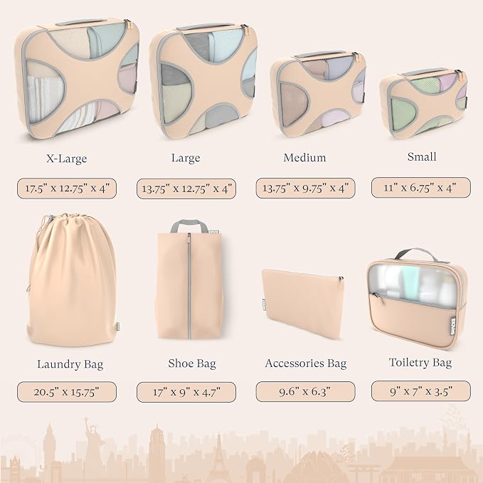 Shacke Premium 8 Packing Cubes Set - Image 4