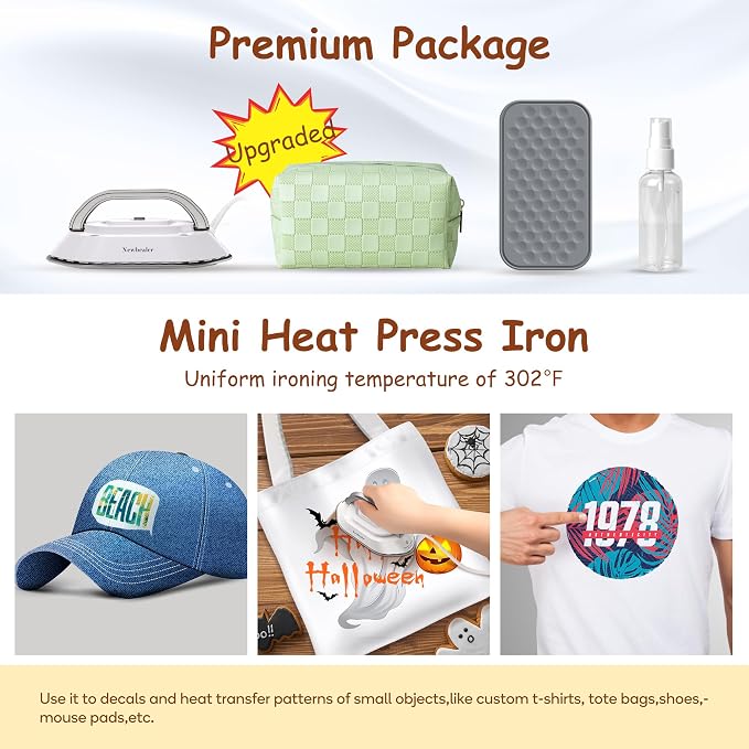 Newbealer Travel Iron with Global Voltage, 100-240V Mini Dry Iron - Image 9