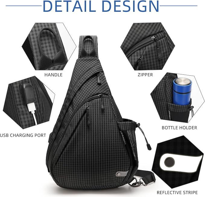 Water-Proof Sling bag/Crossbody Backpack/Shoulder Bag - Image 6