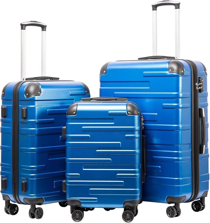 Coolife Luggage Expandable Suitcase 3 Piece Set by COOLIFE