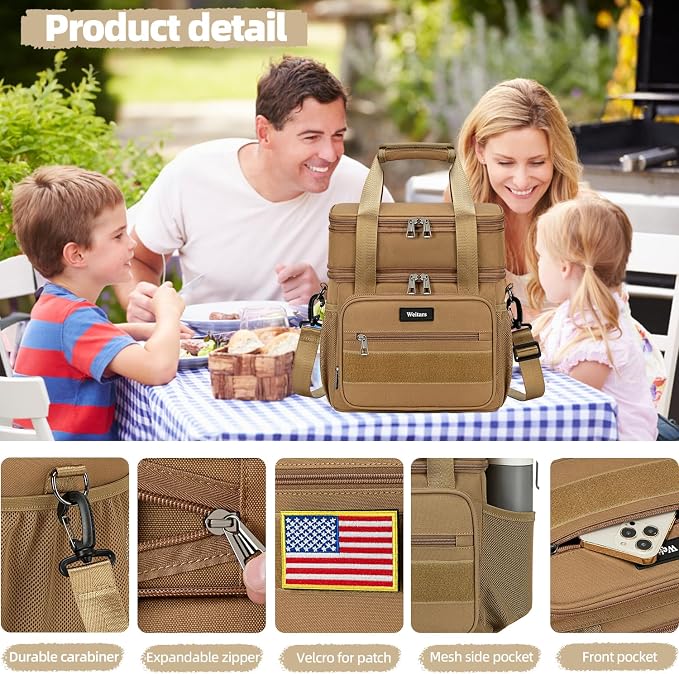 Weitars Lunch Box for Men Women Dual Compartment Lunch Box Heavy Duty Large - Image 2