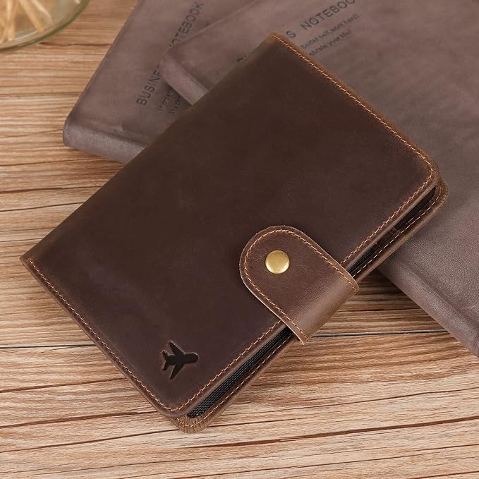Polare Luxury RFID Blocking Leather Passport Holder Travel Wallet - Image 3
