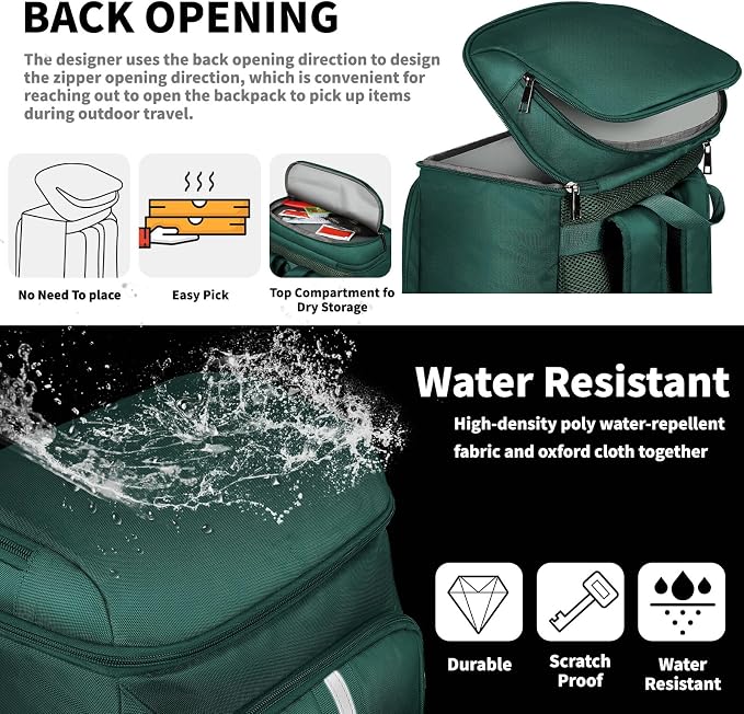 Backpack Cooler Insulated Leak Proof 35 Cans, 2 Insulated Compartments Thermal - Image 4