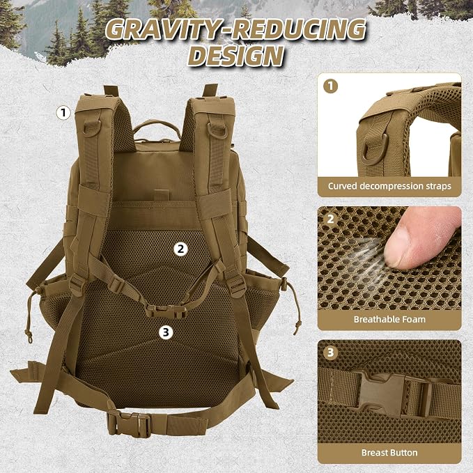 Small Military Tactical Backpack, 30L Tactical Assault Bag - Image 8