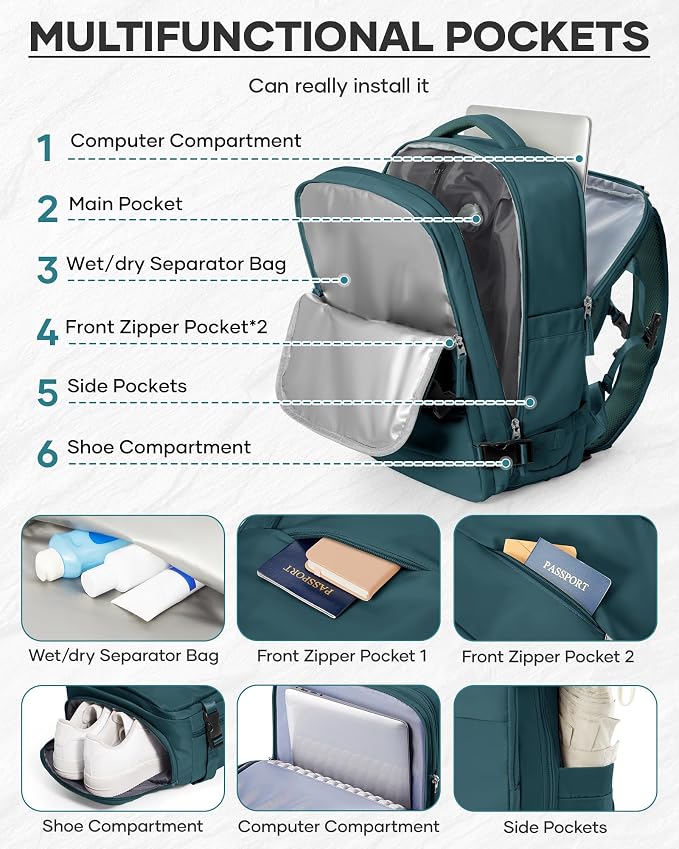 Vacuum Backpack Travel With Pump, Mochila De Viaje Compresion Al Vacio - Image 6
