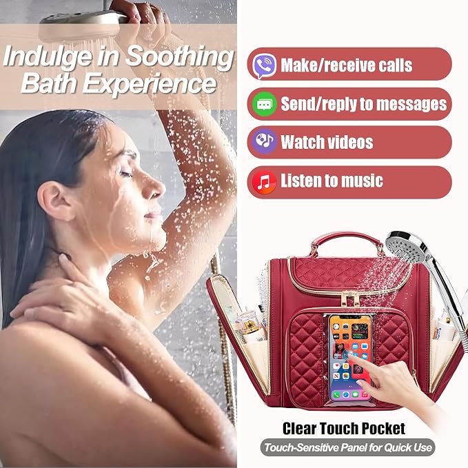 Travel Toiletry Bag for Women, Hanging Toiletry Bag, Bathroom Bag Portable - Image 2