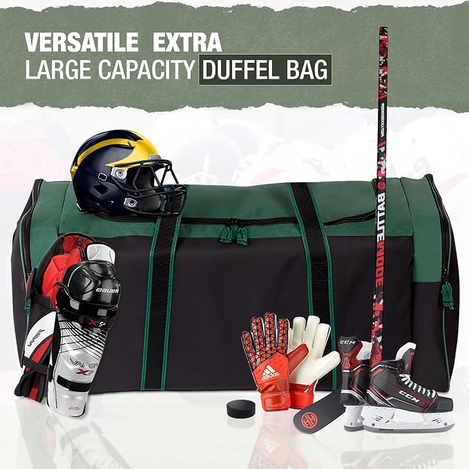 Jetstream Heavy Duty Multi Pocket Durable Sports Gym Equipment Travel Duffel Bag - Image 3