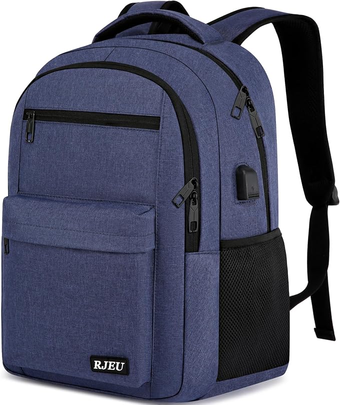 Laptop Backpack for Men Teens Boys, Water-Resistant 15.6 Inch College Bookbag by RJEUBACKPACK
