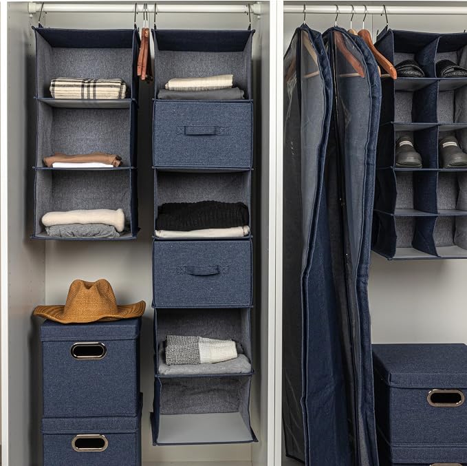 Household Essentials Hanging Cotton Blend Closet Organizer - Image 7
