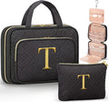 Personalized Gifts for Women, Initial Toiletry Bag Hanging Travel Organizer & by Qinline
